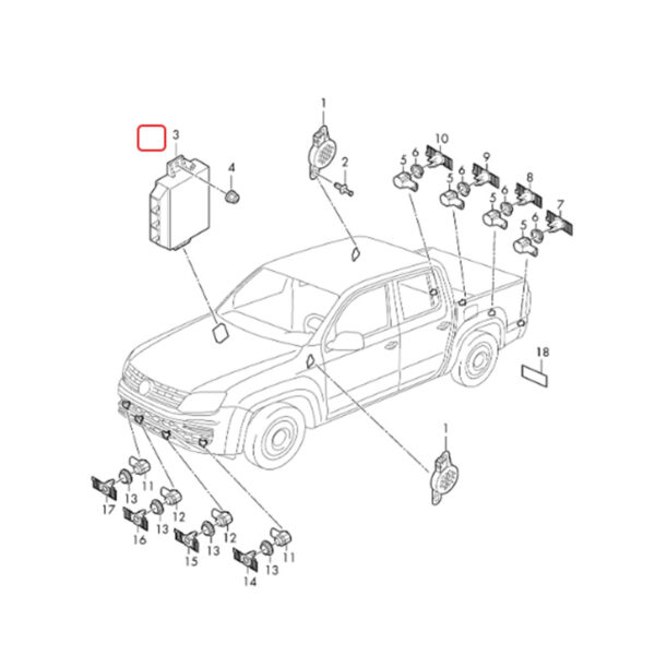 Parking Aid Control Module Reverse Radar Controller | 7E0919475L