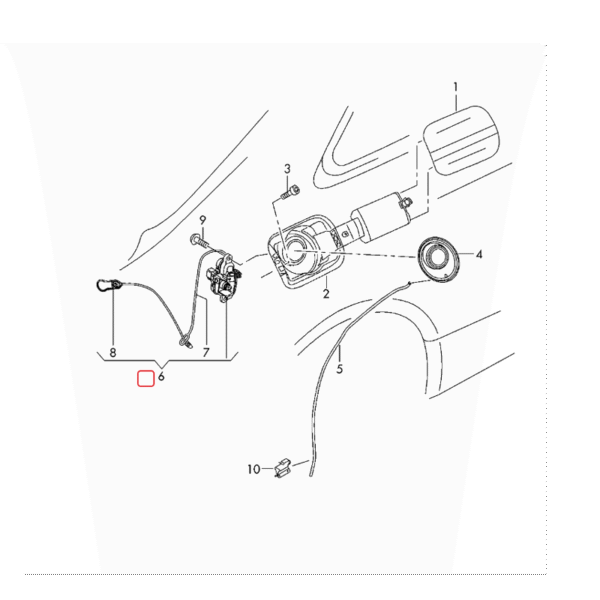 Servomotor Fuel Cap Actuator Fuel Flap | 4L0862153D | 8V0862153B
