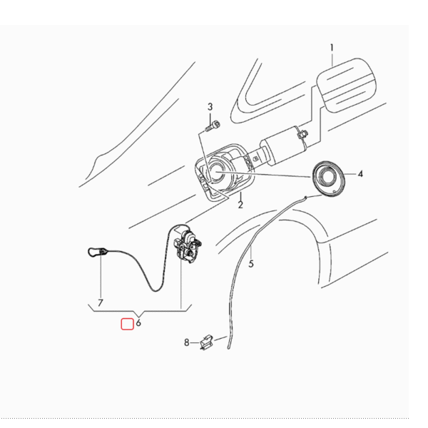 Servomotor Fuel Cap Actuator Fuel Flap | 8K0862153H | 8K0862153J