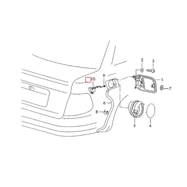 Servomotor Fuel Cap Actuator Fuel Flap | 4B0862153 | 1M0959781