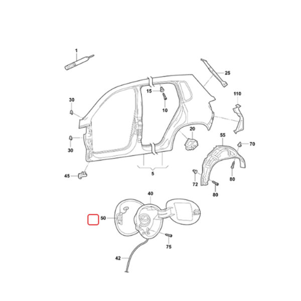 Fuel Flap Central Locking Motor | 5ND810773A | 5ND810773