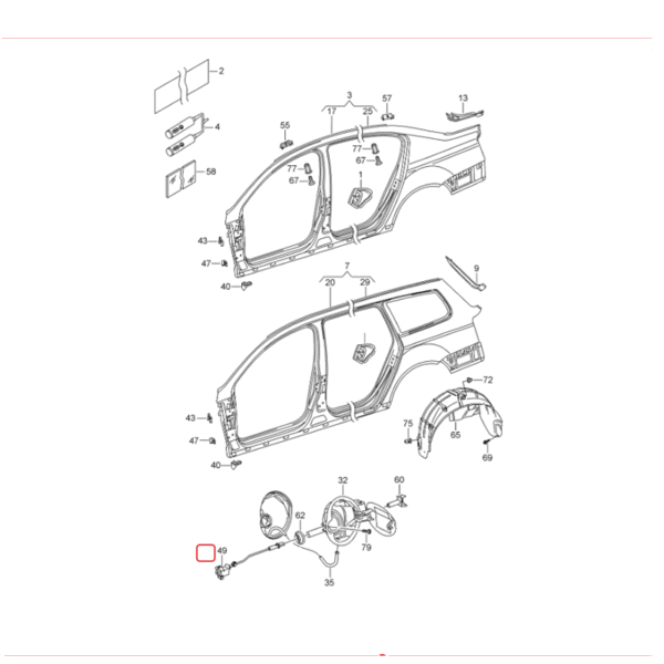 Fuel Flap Central Locking Motor | 3CD810773 | 3C0810773A | 1K5810773A
