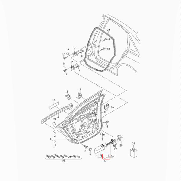 Rear Door Hinge Stop Check Strap Limitery Side Fits | 8K0839249D