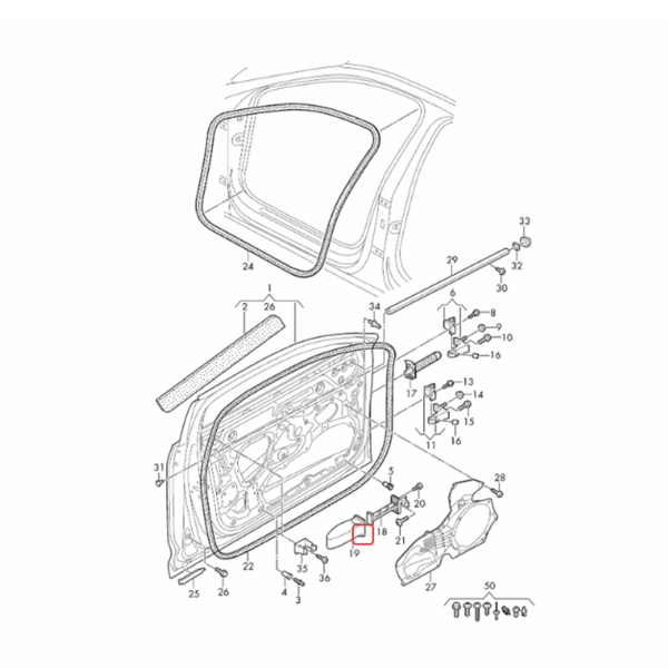 Front Door Hinge Strap | 4K0837249