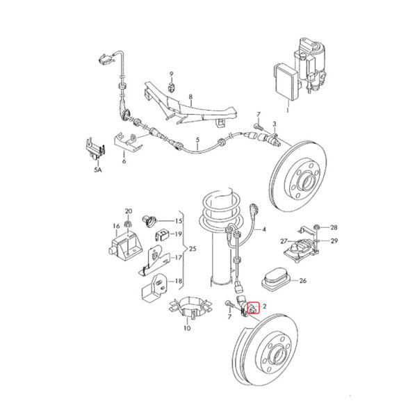 ABS Wheel Speed Sensor | 1J0927803 | 1J0927804 | 1GD927803 | 1H0927807 | 1GD927804 | 1H0927808