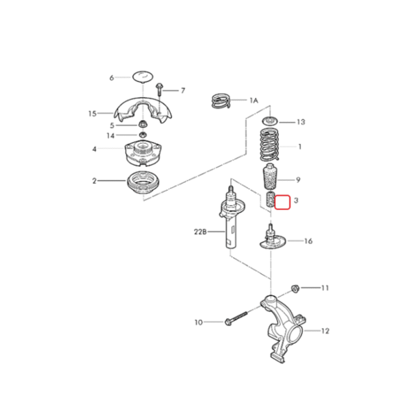 Bumper Shock Absorber Rubber Buffer | 6N0412303A | 6N0413175A