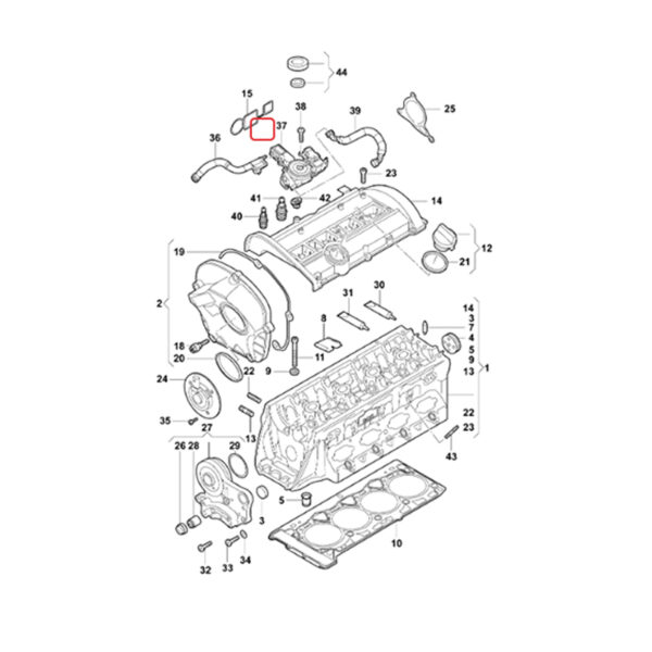 Oil Separator Crankcase Vent Valve | 06H103495AB | 06H103495AF | 06H103495AC