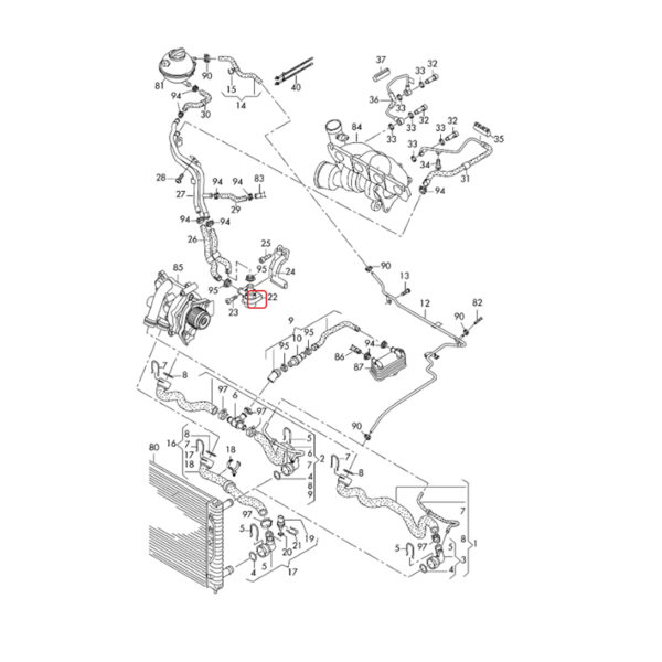 Engine Addition Cooling Auxiliary Water Pump | 1K0965561J