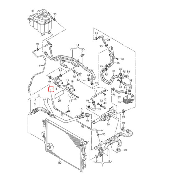 Engine Addition Cooling Auxiliary Water Pump | 059121012B | 06D121601 | 06H121601J