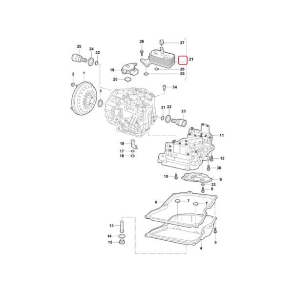 Oil Cooler Radiator Oil Thermotec | 09G409061D | 09G409061G