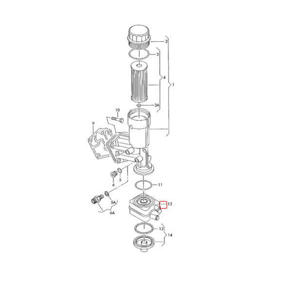 Engine Oil Cooler | 038117021B | 038117021C | 038117021D | 038117021E | 038117070A