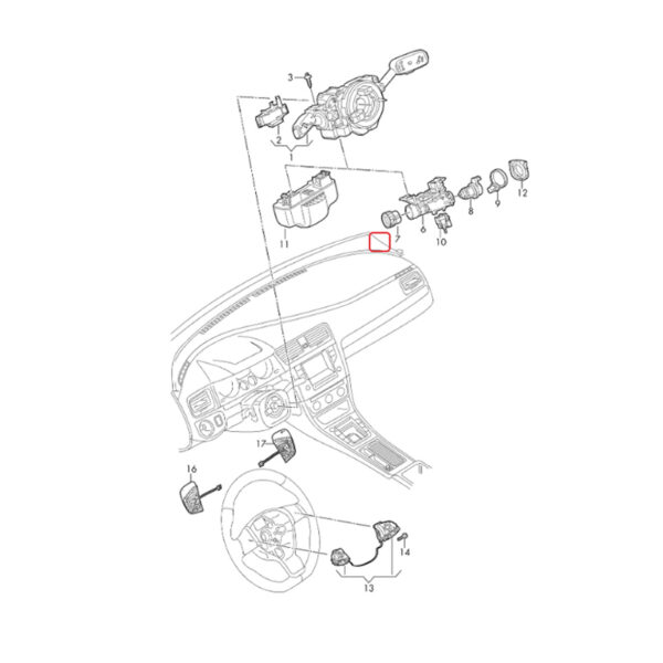 Ignition Starter Switch | 5Q1905865 | 5Q1905865A