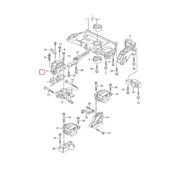 Engine Mount Bracket Support | 1K0199262BD