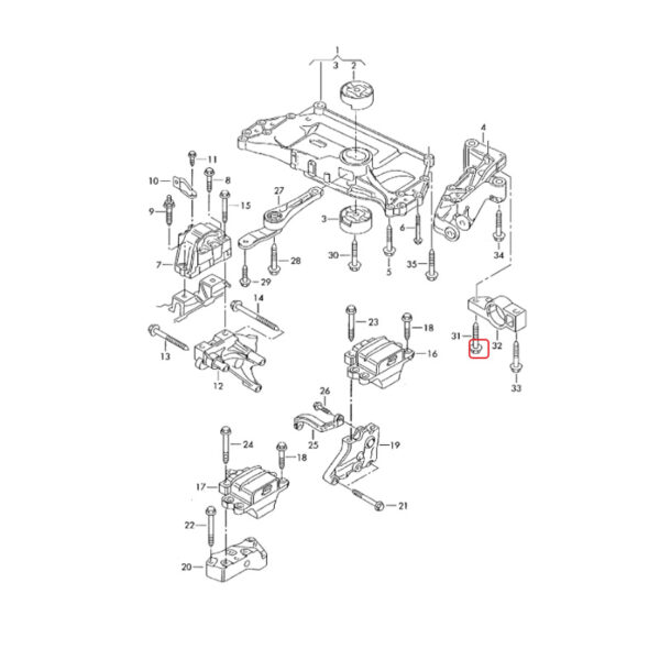 Engine Mount Bracket Support | 1KD199231 | 1KD199232