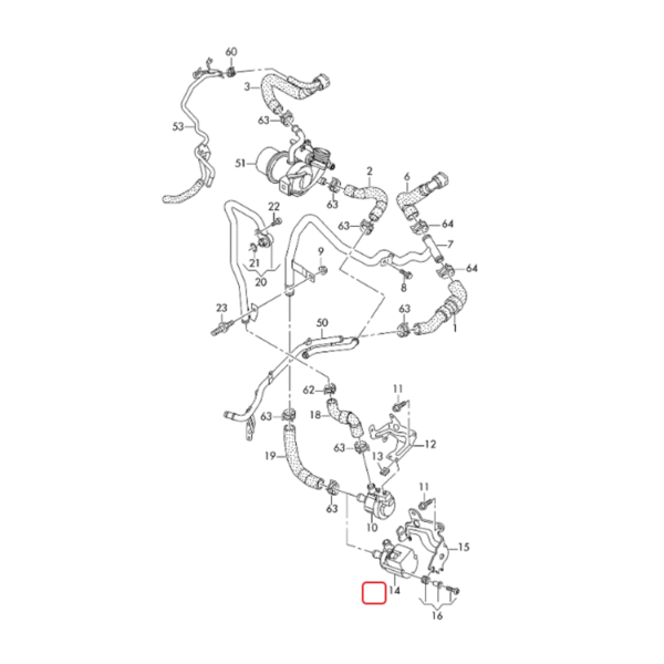Engine Addition Cooling Auxiliary Water Pump | 5Q0965561B