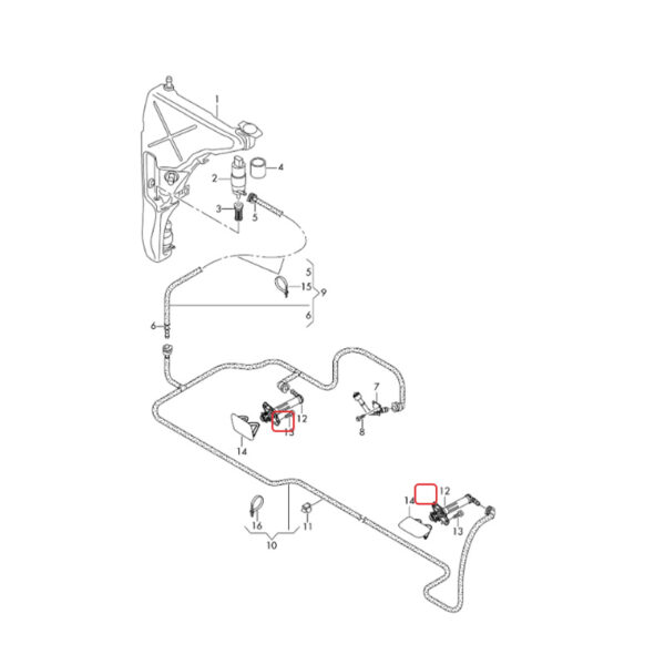 Left Right Headlight Washer | Lift Cylinder Spray Nozzle Jet | 4G0955101A | 4G0955102A 