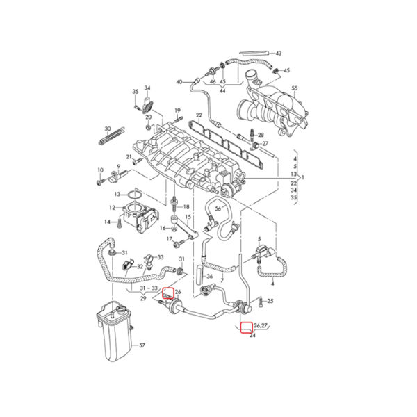 Vapor Canister Purge Valve | 06H906517AA | 06h906517H | 0280142458