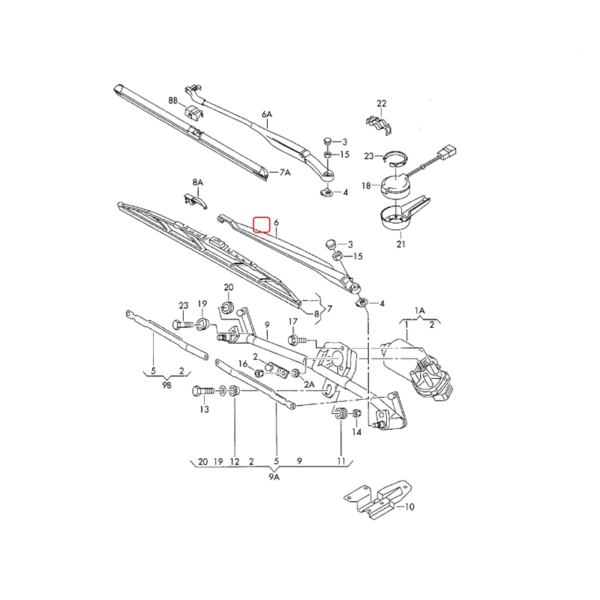Windscreen Wiper Arm Front Left Right | 1J1955409A | 1J1955410A | 1J1955409G | 1J1955410G