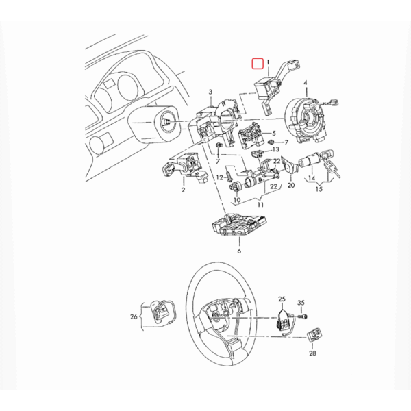 Wiper control switch stalk | 1K0953519J