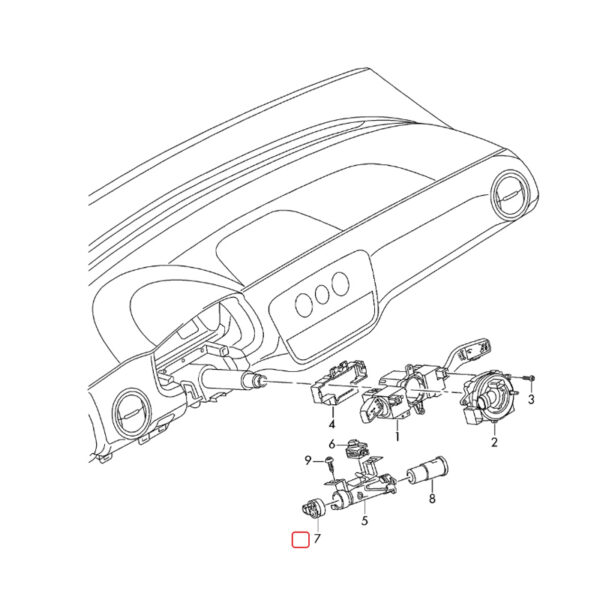 Ignition Starter Switch | 6RA905865 | 6RA905865A