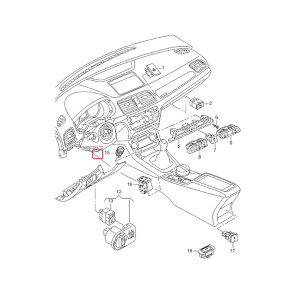Start Stop Engine Switch Ignition Button Car | 8U0905217A