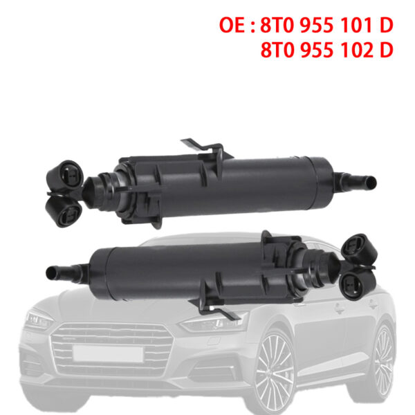 Left Right Headlight Washer | Lift Cylinder Spray Nozzle Jet | 8T0955101D | 8T0955102D