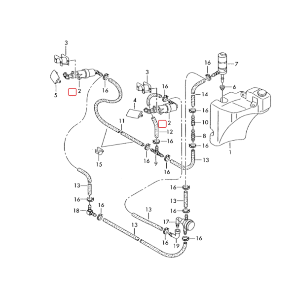 Left Right Headlight Washer | Lift Cylinder Spray Nozzle Jet | 4Z7955101 | 4Z7955102