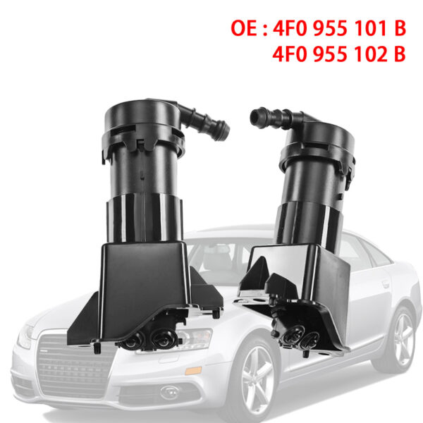 Left Right Headlight Washer | Lift Cylinder Spray Nozzle Jet | 4F0955101B | 4F0955102B