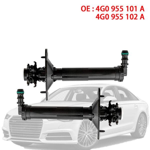 Left Right Headlight Washer | Lift Cylinder Spray Nozzle Jet | 4G0955101A | 4G0955102A 