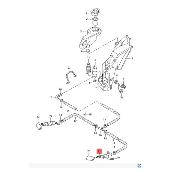 Left Right Headlight Washer | Lift Cylinder Spray Nozzle Jet | 8E0955101D | 8E0955102D