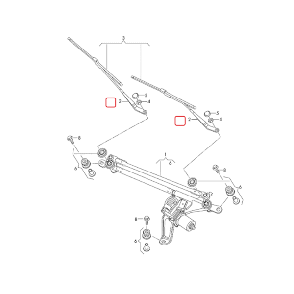 80B955407 | 80B955408 | Windscreen Wiper Arms For AUDI Q5 2018-2024
