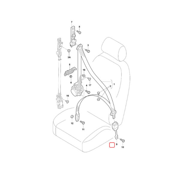 Car Safety Buckle Lock | Plug Connector Seat Belt Socket | 8RD857755A | 8RD857755