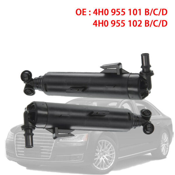 Left Right Headlight Washer | Lift Cylinder Spray Nozzle Jet | 4H0955101B | 4H0955102B