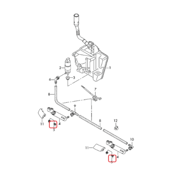 Left Right Headlight Washer | Lift Cylinder Spray Nozzle Jet | 8X0955101C | 8X0955102C