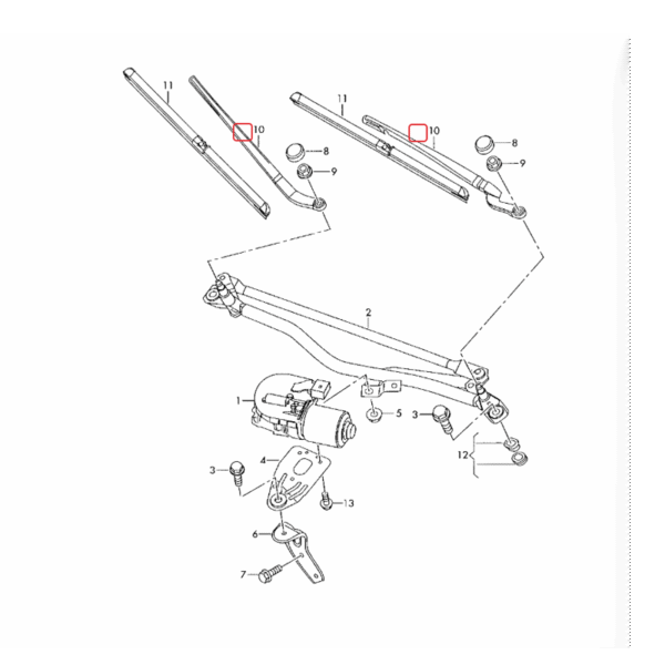 4F1955407 4F1955408 4F1955407A 4F1955408A 4F1955407B 4F1955408B Windscreen Wiper Arm For Audi A6 2005-2011