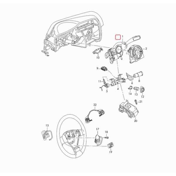 5K0953513M | OE Quality Steering Column Switch for VW Touran Golf 6 MK6 GTI Jetta Superb - Image 2