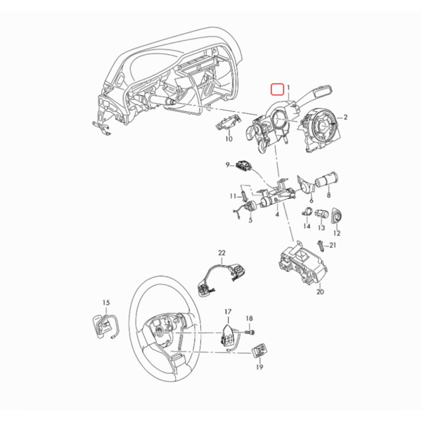 5K0953513L | OE Quality Steering Column Switch for VW Passat Touran Tiguan Skoda Octavia - Image 2