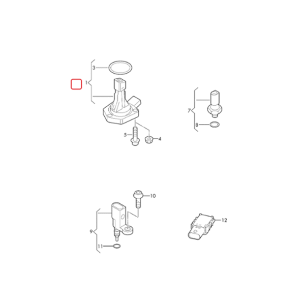 Engine Oil Level Sensor | 04E907660D