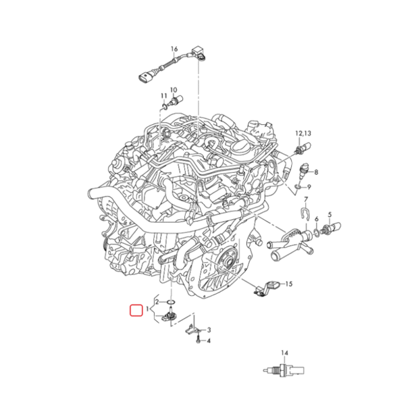 Engine Oil Level Sensor | 04L907660A | 04L907660B